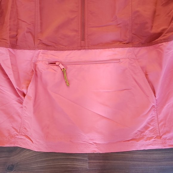 Womens Sz 2X L.L. Bean Rust Coral & Pink Hooded Anorak Jacket - Picture 3 of 7